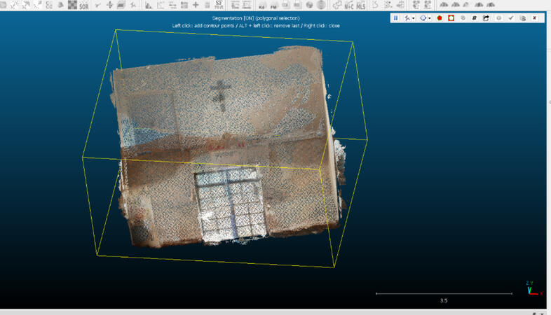 LiDAR point cloud — CloudCompare segmentation